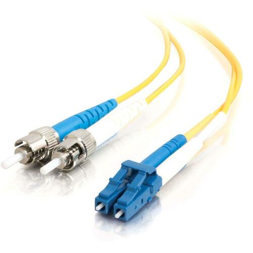 C2G 1m LC-ST 9/125 Duplex Single Mode OS2 Fiber Cable - Yellow - 3ft - 1m LC-ST 9/125 Duplex Single Mode OS2 Fiber Cable -