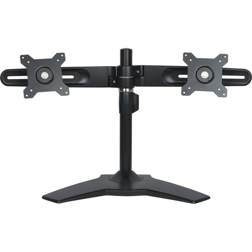 Planar AS2 Black Dual Monitor Stand - Up to 66lb - Up to 24" LCD Monitor - Black - Desk-mountable