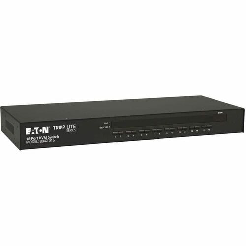 Eaton Tripp Lite Series 16-Port 1U Rack-Mount USB/PS2 KVM Switch with On-Screen Display - 16 x 1 - 16 x HD-15 - 1U - Rack-