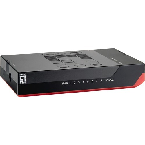 LevelOne GSW-0807 8-Port Gigabit Desktop/ Wall Mountable Switch - 8 x 10/100/1000Base-T