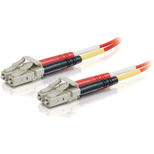 C2G-10m LC-LC 62.5/125 OM1 Duplex Multimode PVC Fiber Optic Cable - Red - Fiber Optic for Network Device - LC Male - LC Ma