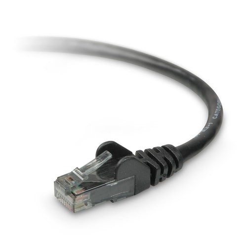 Belkin 6ft Cat6 Snagless Molded Patch Cable RJ45 - patch cable - ethernet - 6 ft - black - RJ-45 Male - Male - 6ft - Black