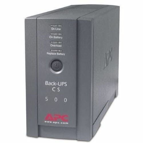 APC Back-UPS, 500VA, Tower, 120V, 6 NEMA 5-15R Outlets , User Replaceable Battery - Tower - 8 Hour Recharge - 3 Minute Sta