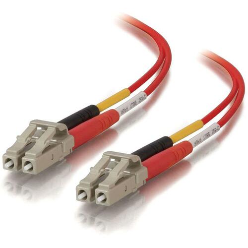 C2G-2m LC-LC 50/125 OM2 Duplex Multimode Fiber Optic Cable (Plenum-Rated) - Red - Fiber Optic for Network Device - LC Male