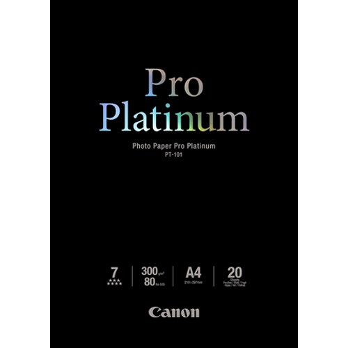 Canon Pro Platinum 2768B016 Inkjet Photo Paper - A4 - 210 mm x 297 mm - 300 g/m² Grammage