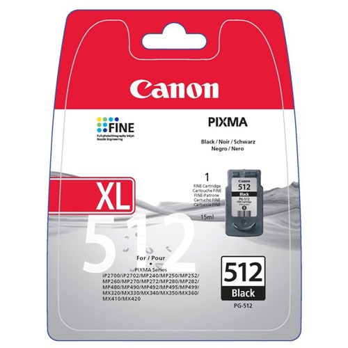 Canon PG-512 Original Inkjet Ink Cartridge - Black Pack - 401 Pages