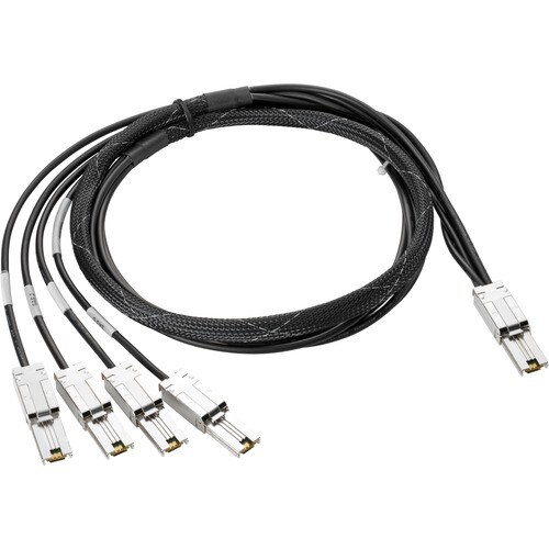 HP 2m Extension mini-SAS To 4X1 mini-SAS Cable - 6.56 ft SAS Data Transfer Cable - First End: 1 x 26-pin SFF-8088 Mini-SAS