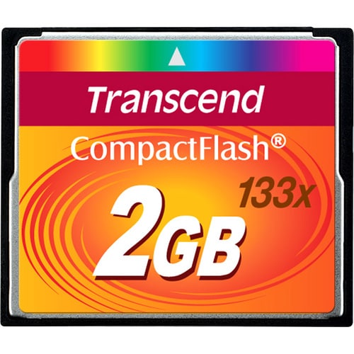 Transcend 2 GB CompactFlash - 133x Speichergeschwindigkeit - Lebenslang Garantie