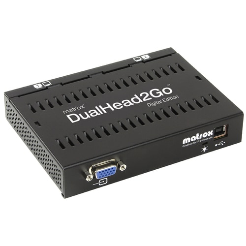 Matrox DualHead2Go Multiview-Gerät - Extern - Funktionen: MultiView - VGA - 3840 x 1200 - DVI - PC, Mac