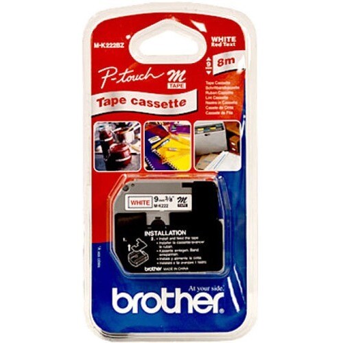 Mehrzwecketikett Brother MK-232BZ - 12 mm Breite x 8 m Länge - Rechteck - Weiß - Plastik