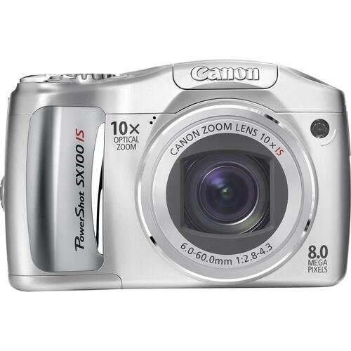 Canon PowerShot SX100 IS 8 Megapixel Compact Camera - Silver - 6.4 cm (2.5")LCD - 10x Optical Zoom - 4x Digital Zoom - 326