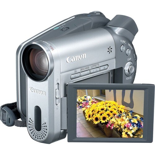 Canon Legria DC10 Digital Camcorder - 6.4 cm (2.5") LCD Screen - 1/4" CCD - SD - 16:9 - 1.2 Megapixel Image - 0.9 Megapixe