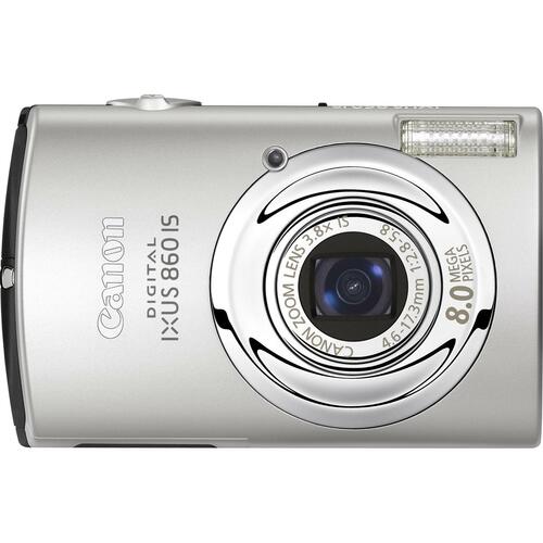 Canon Digital IXUS 860 IS 8 Megapixel Compact Camera - Silver - 7.6 cm (3")LCD - 3.8x Optical Zoom - 4x Digital Zoom - 326
