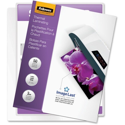 Fellowes ImageLast Thermal Laminating Pouches - Sheet Size Supported: Letter 9" Width x 11.50" Length - Laminating Pouch/S