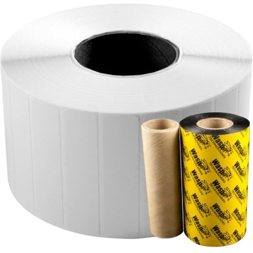 Wasp 633808402587 Barcode Label - 101.60 mm Width x 152.40 mm Length x 127 mm Diameter - Thermal Transfer - 450 / Roll - 4