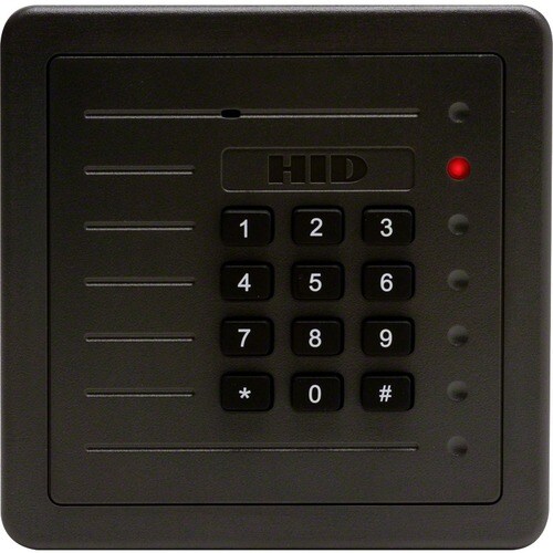HID ProxPro 5355A Card Reader/Keypad Access Device - Gray Door - Proximity, Key Code - 8" Operating Range - Serial - Wiega