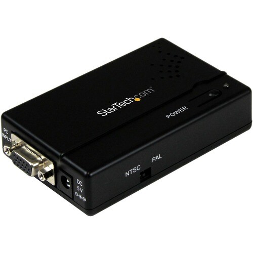StarTech.com High Resolution VGA to Composite (RCA) or S-Video Converter - PC to TV - VGA - NTSC