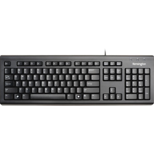 Kensington Keyboard for Life - Cable Connectivity - USB Interface - 104 Key - English - Computer - Membrane Keyswitch - Black