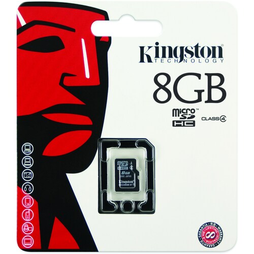 Kingston 8GB Micro Secure Digital High Capacity (SDHC) Card - Class 4 - 8 GB