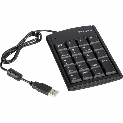 Targus PAUK10U Ultra Mini USB Keypad - USB - 19 Keys - Black KEYPAD W/ 2PORT USB HUB WIN
