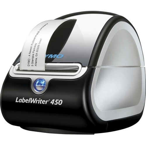 Dymo LabelWriter 450 Direct Thermal Printer - Monochrome - Label Print - USB - Black, Silver - 51 lpm Mono MAX 2.31IN PC/MAC