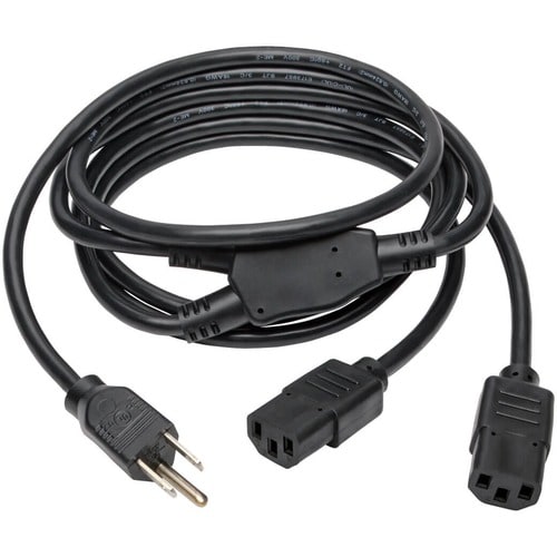 Tripp Lite Computer Power Cord Y Splitter Cable 5-15P to 2x C13 6ft 18 AWG - (NEMA 5-15P to 2x IEC-320-C13) 6-ft.
