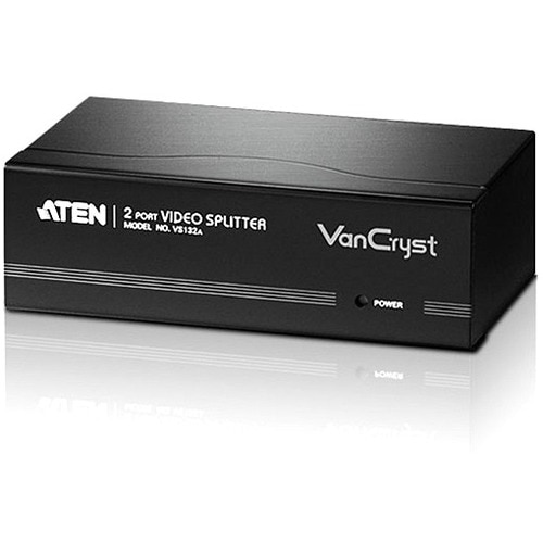 Aten VS132A Video Splitter-TAA Compliant - 1 x HD-15 Video In, 2 x HD-15 Video Out - 2048 x 1536 @ 60Hz - VGA, XGA, SVGA, 