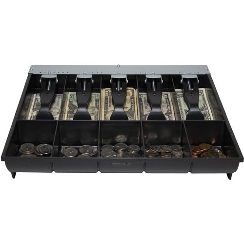 apg® Cash Drawer VPK-15B-2A-BX Till - 5 Bill x 5 Coin till with fixed bill and coin area - Plastic bill hold-downs, fits V