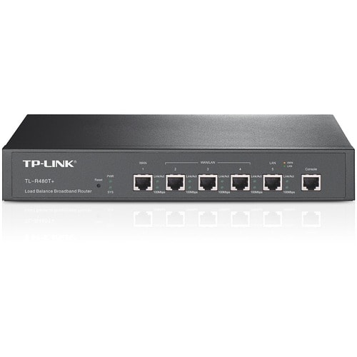TP-Link TL-R480T+ Router - 5 Anschlüsse - 3 RJ-45 Port(s) - Management-Port - Fast Ethernet - 1U - Rackmontage