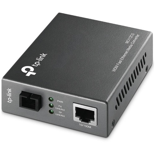 TP-Link MC112CS Transceiver/Medienkonverter - 2 Anschluss(e) - 1 x Netzwerk (RJ-45) - 1 x SC - Twisted Pair, Glasfaserleit