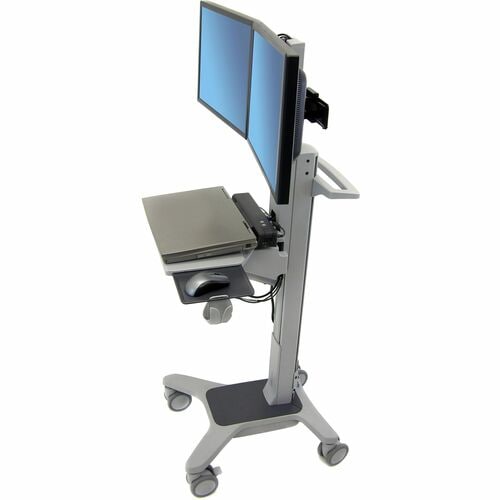 Ergotron Neo-Flex Computerwagen - 20,87 kg Belastbarkeit - 4 Rollen - Aluminium, Pulverbeschichteter Stahl, Hochwertiger K