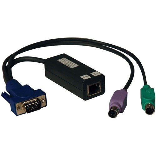 Eaton Tripp Lite Series NetCommander PS2 Server Interface Unit (SIU) - RJ-45 Female Network, HD-15 Male VGA, mini-DIN (PS/
