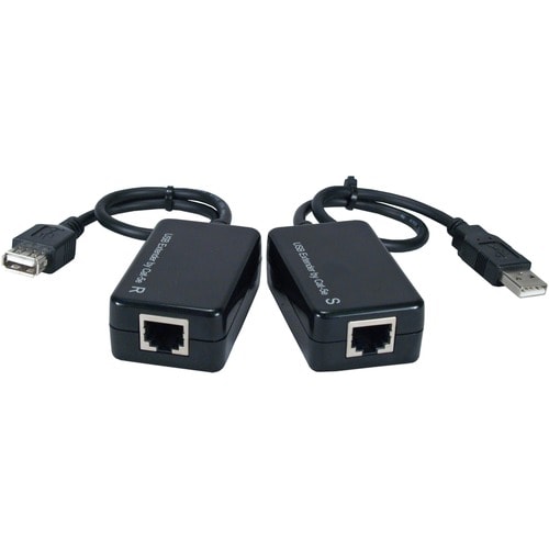 QVS USB CAT5/6 Active Repeater for Up to 165ft - 1 x Network (RJ-45) - 1 x USB - 165 ft Extended Range