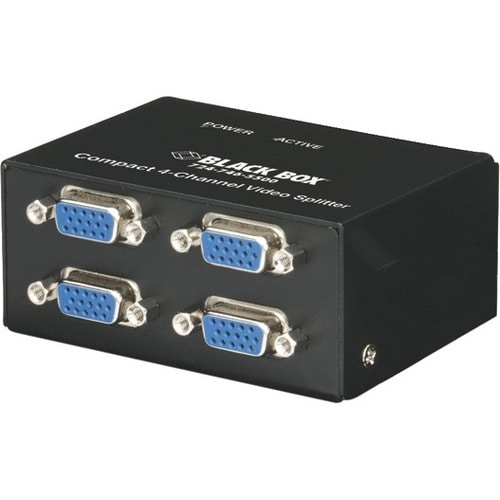 Black Box AC1056A-4 Compact Video Splitter - 1 x HD-15 Video In, 4 x HD-15 Video Out - 1920 x 1440 @ 70Hz