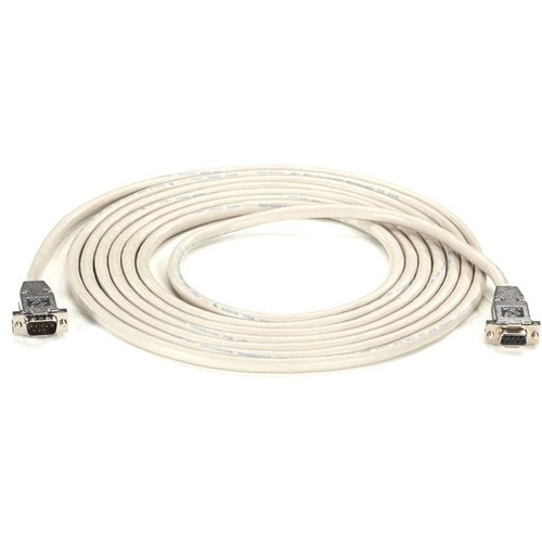 Black Box Serial Null Modem Cable - DB-9 Male Serial - DB-9 Female Serial - 10ft - Beige