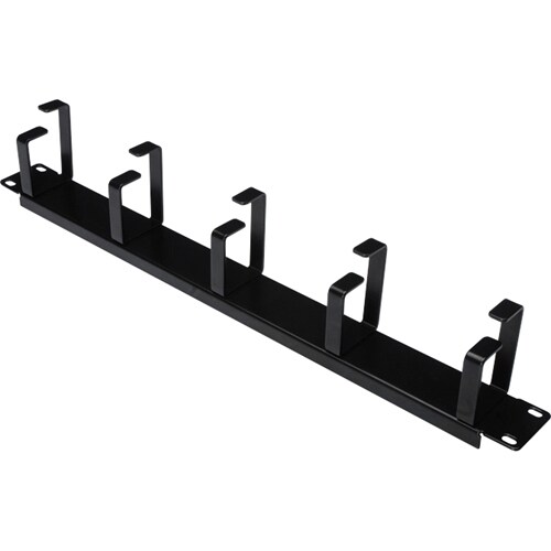 Digitus Kabelrangierpanel mit Kabelführungsbügeln für 483 mm (19")-Schränke, 1HE. Produktfarbe: Schwarz. Verpackungsbreite