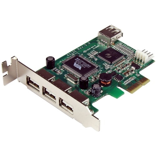 StarTech.com 4-port PCI Express LP USB Adapter Card - Add 4 USB 2.0 ports to your low profile/small form factor computer t