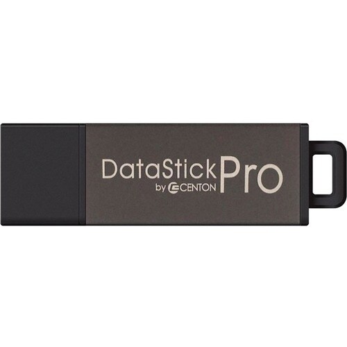Centon 64GB DataStick Pro USB 2.0 Flash Drive - 64 GB - USB 2.0 - Gray - Lifetime Warranty