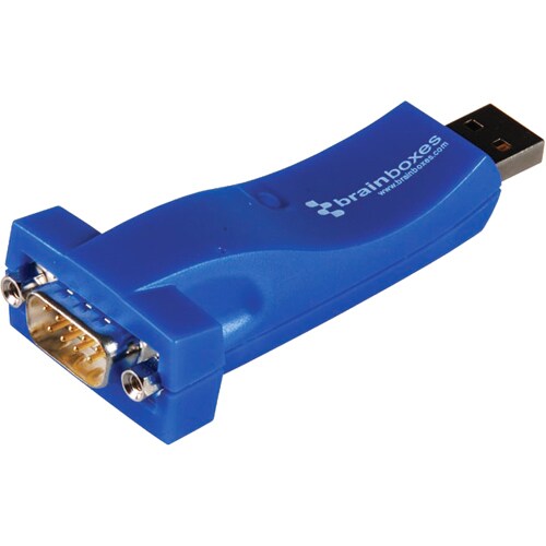 Brainboxes USB to Serial Adapter - 1 x Type A USB Male - 1 x 9-pin DB-9 RS-232 Serial Male