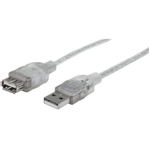 Manhattan Cable USB V2.0 Ext. 4.5M Plata - Cable for Impresora, Teclado, Computador, Dispositivo periférico - 480Mbit/s - 