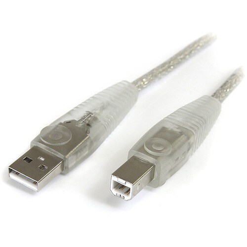 StarTech.com StarTech.com - Transparent USB 2.0 cable - 4 pin USB Type A (M) - 4 pin USB Type B (M) - ( USB / Hi-Speed USB