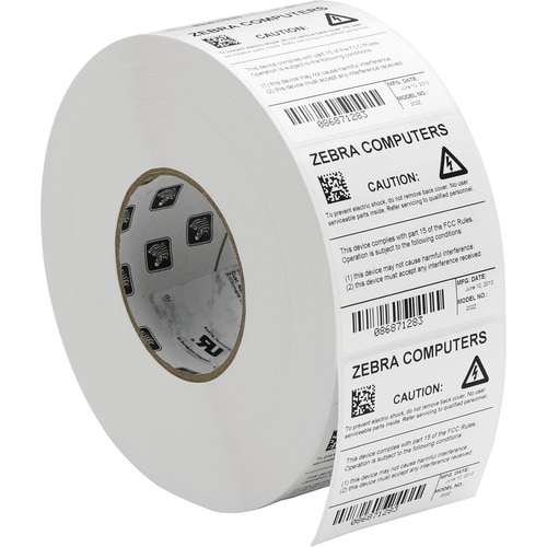 Zebra Z-Ultimate 3000T Thermal Label - 50.80 mm Width x 25.40 mm Length - Permanent Adhesive - Rectangle - Thermal Transfe