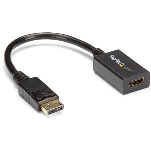 StarTech.com DisplayPort to HDMI Adapter, 1080p DP to HDMI Video Converter, DP to HDMI Monitor/TV Dongle, Passive, Latchin
