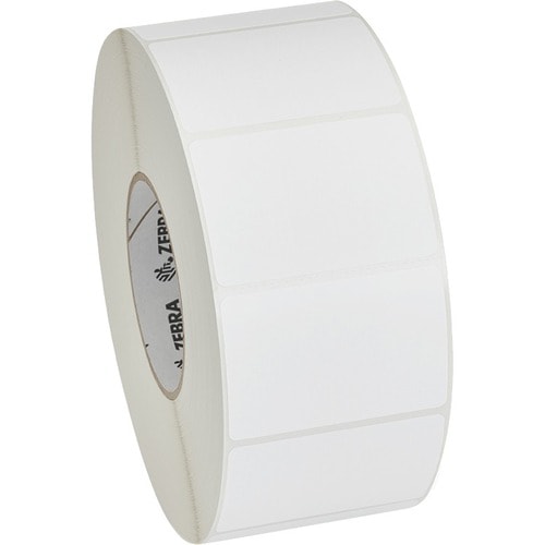 Zebra Label Polypropylene 3 x 2in Thermal Transfer Zebra PolyPro 3000T 3 in core - 3" Width x 2" Length - Permanent Adhesi