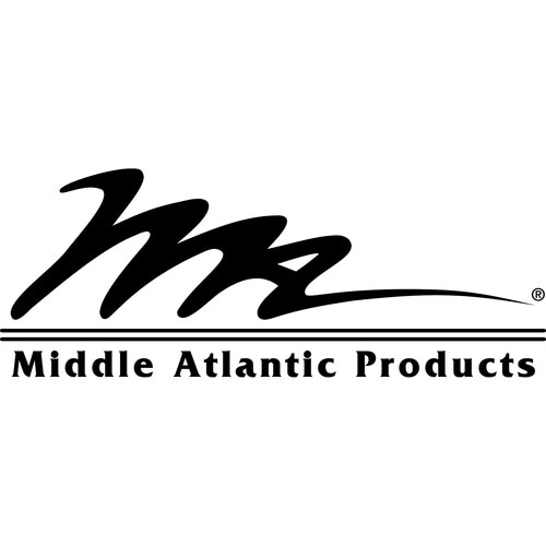 Middle Atlantic 1RU Blank Rack Panel - Textured & Flanged - 12 Pack - Steel - Black - 1U Rack Height - 12 Pack