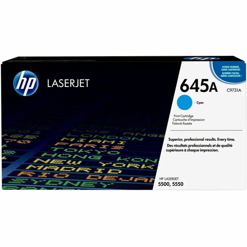 HP 645A Original Laser Cartucho de toner - Embalagem Individual - Ciano - 1 Cada