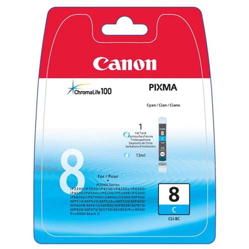 Canon CLI-8C Original Jato de tinta Tinteiro - Ciano - 1 Pack - Jato de tinta - 1 Pack