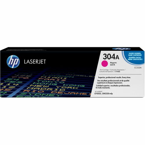 HP 304A (CC533A) Original Laser Cartucho de toner - Embalagem Individual - Magenta - 1 Cada - Laser - 1 Pack