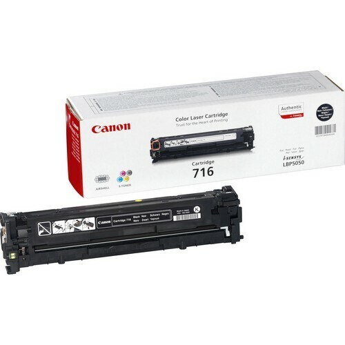 Canon 716BK Original Laser Cartucho de toner - Preto - 1 Pack - Laser - 1 Pack