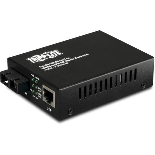 Tripp Lite Fiber Optic 10/100/1000 to 1000BaseLX SC Gigabit Multimode Media Converter 2km 1310nm - 1 x Network (RJ-45) - 1
